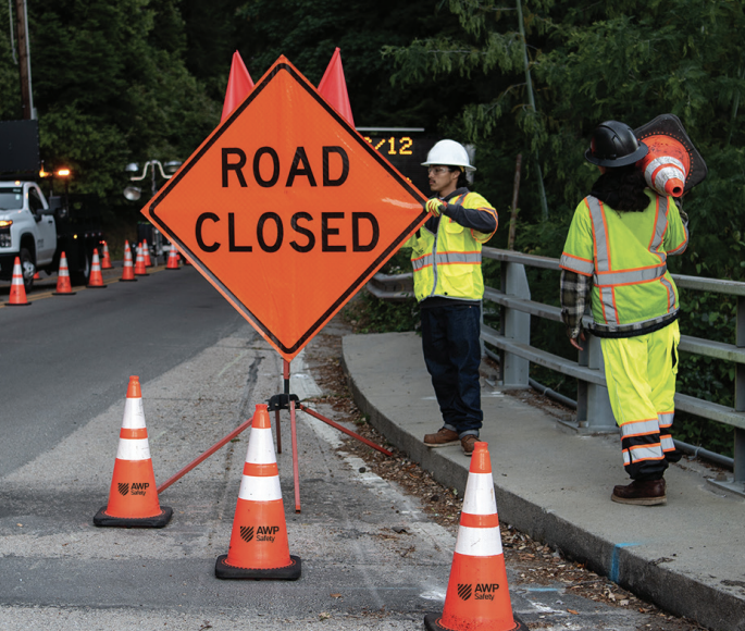 Road Closed Traffic Control